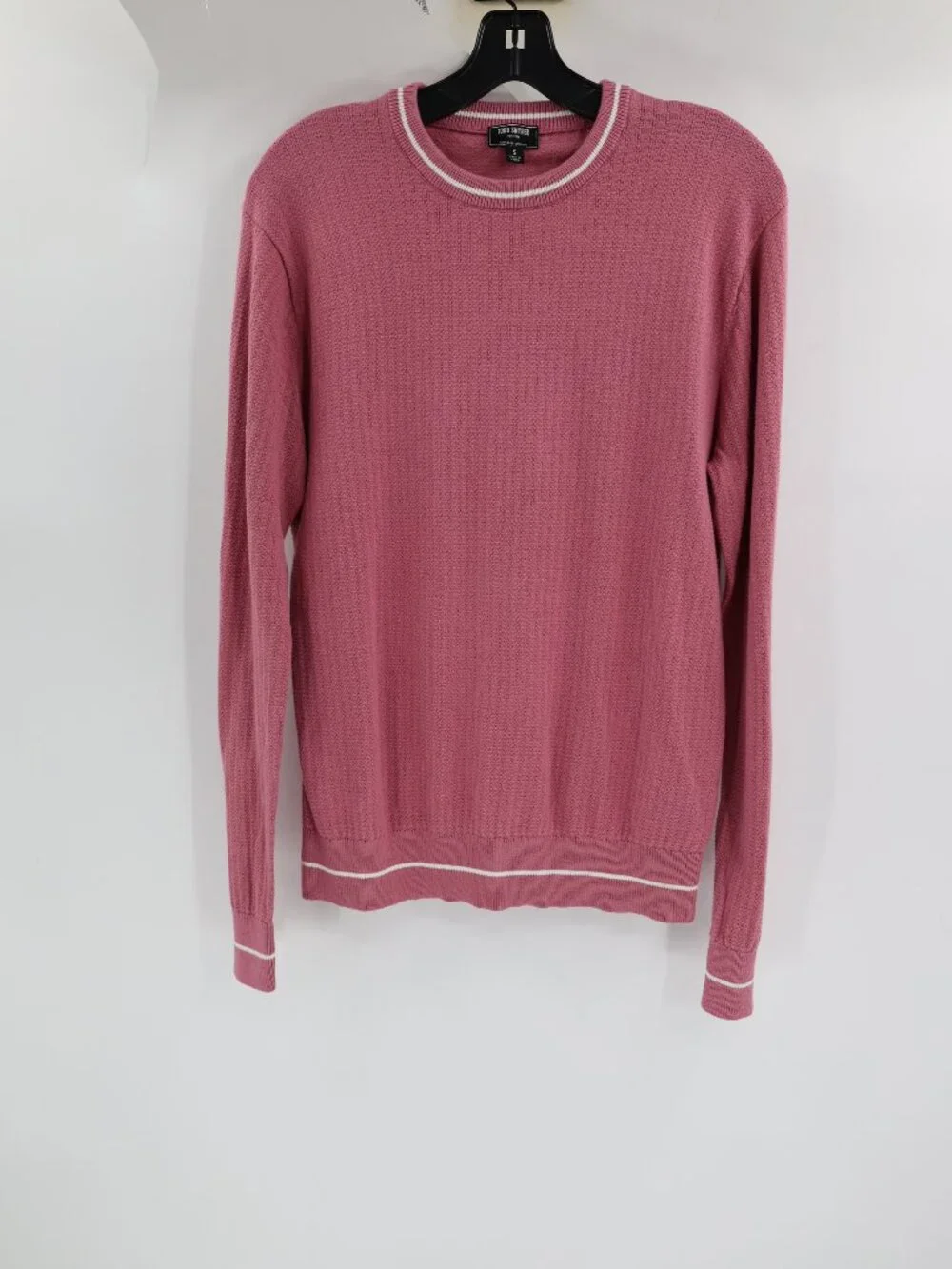 Todd Snyder Sweater Mens Small Cotton Textured Crewneck Long Sleeve Knit pink